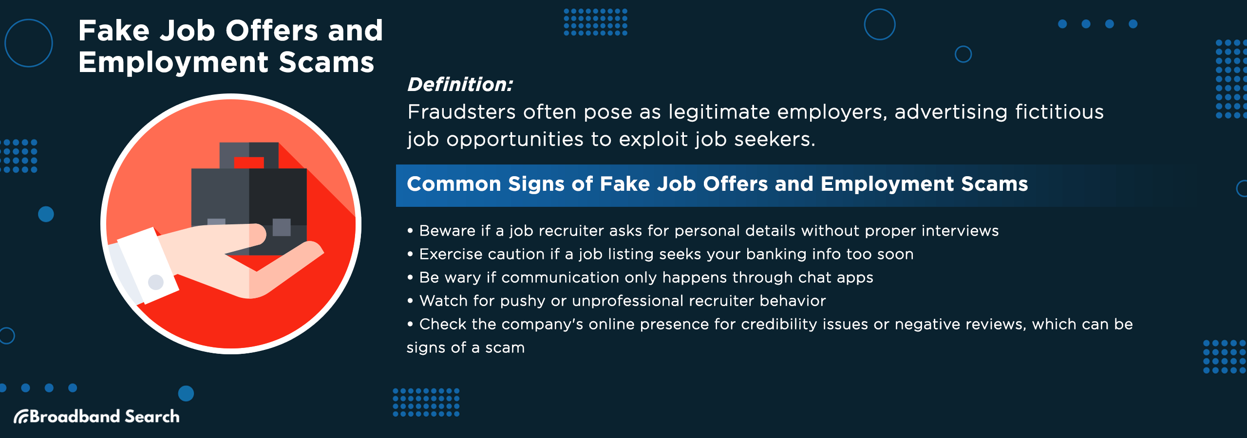 Definition and signs of fake job offers and employment scams