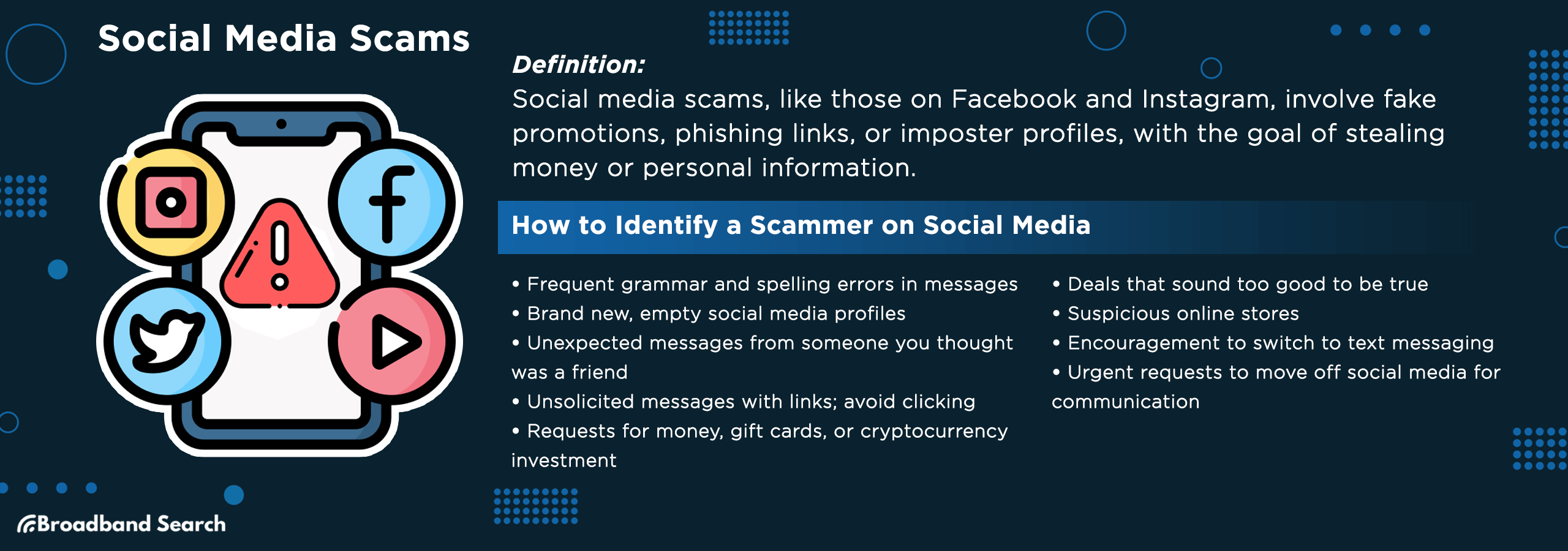 Definition and signs of social media scams