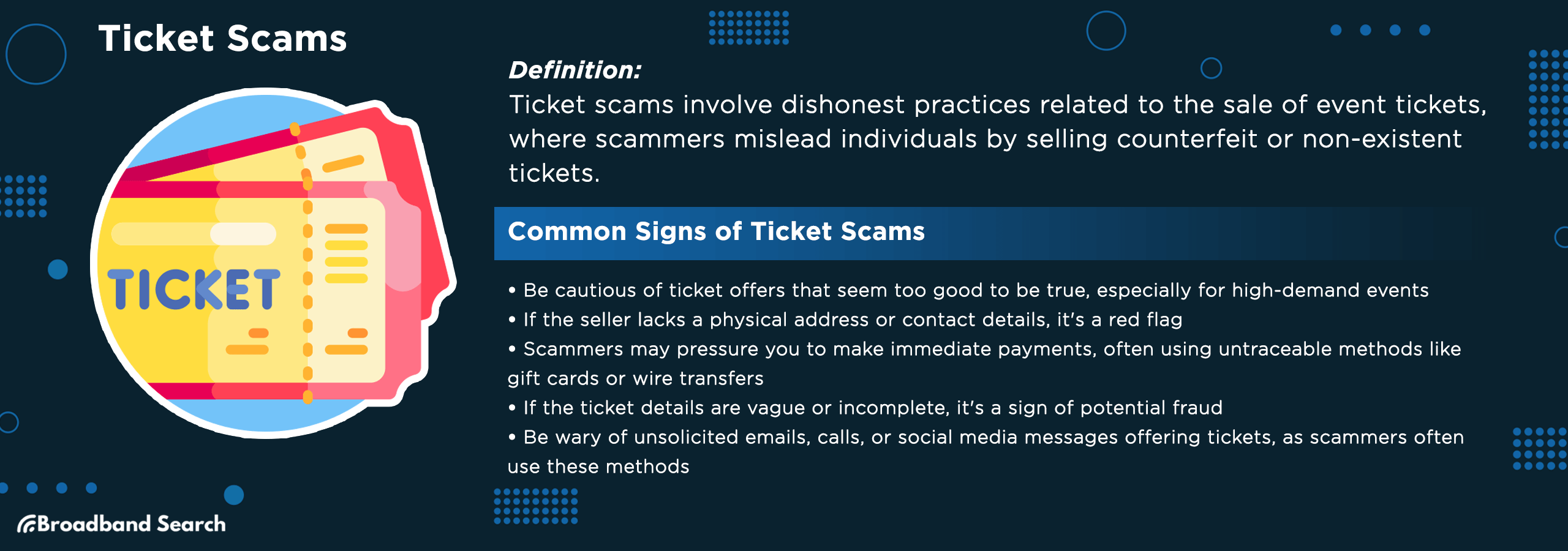 Definition and signs of Ticket Scams