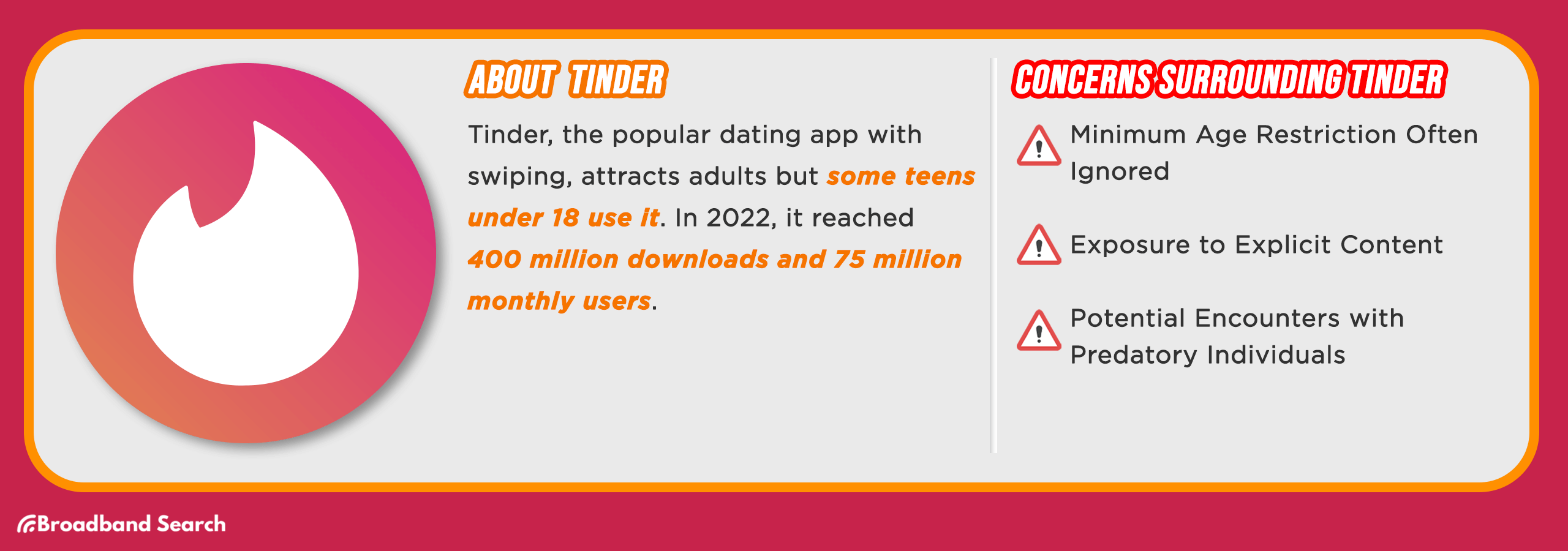Statistics on Tinder and concerns surrounding usage of the social media app