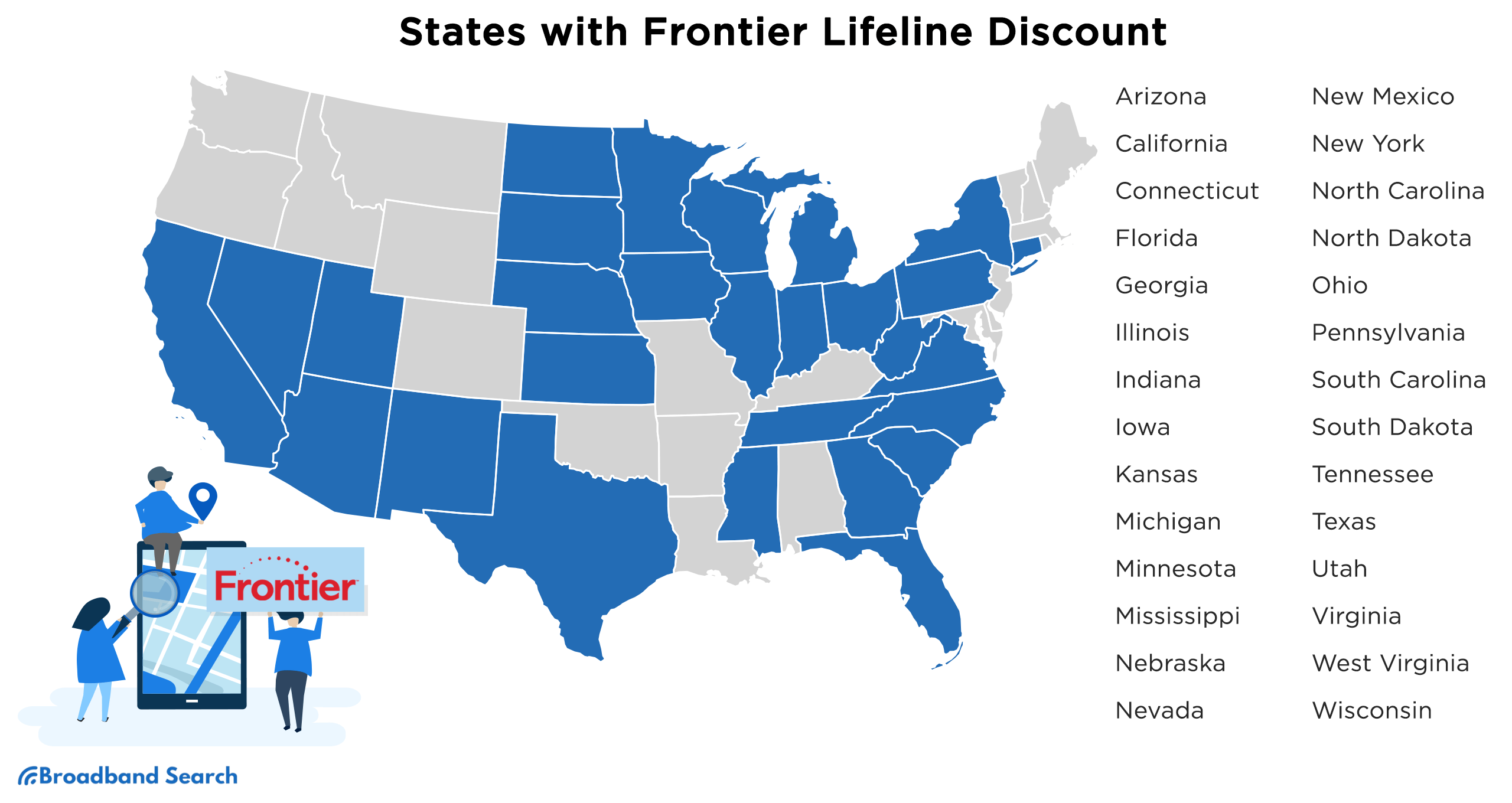 States with Frontier Lifeline discount