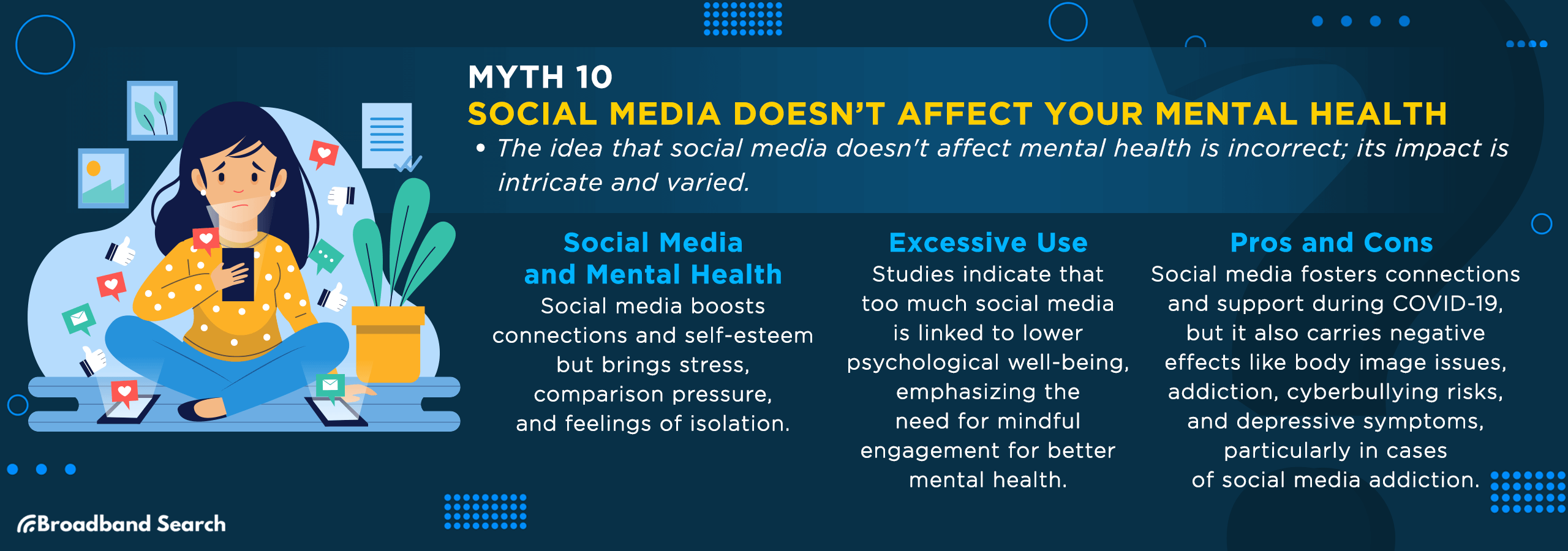 tenth internet myth, social media doesn't affect your mental health