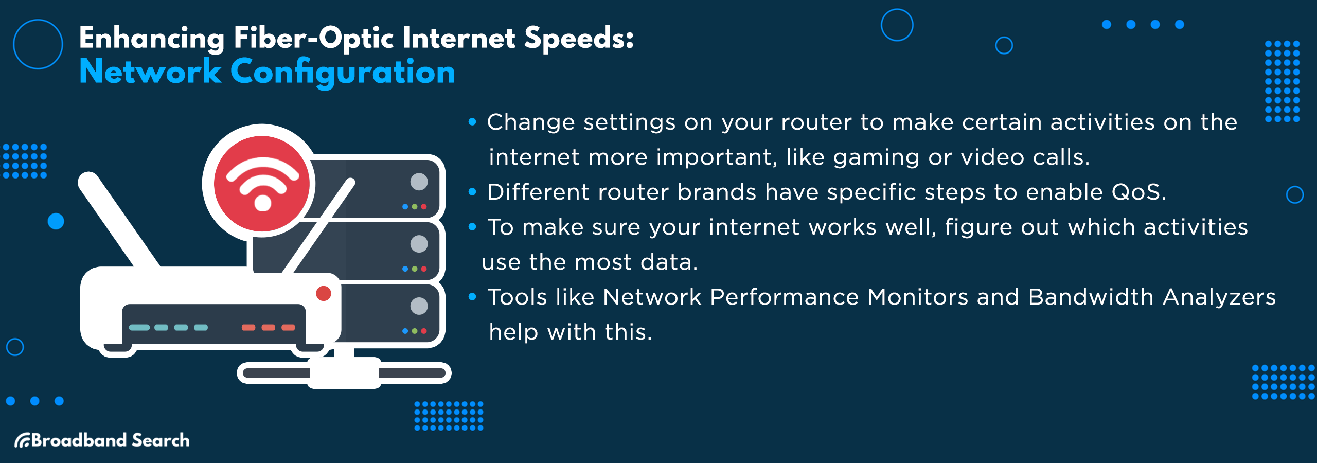 Enhancing fiber-optic internet speeds: Network Configuration