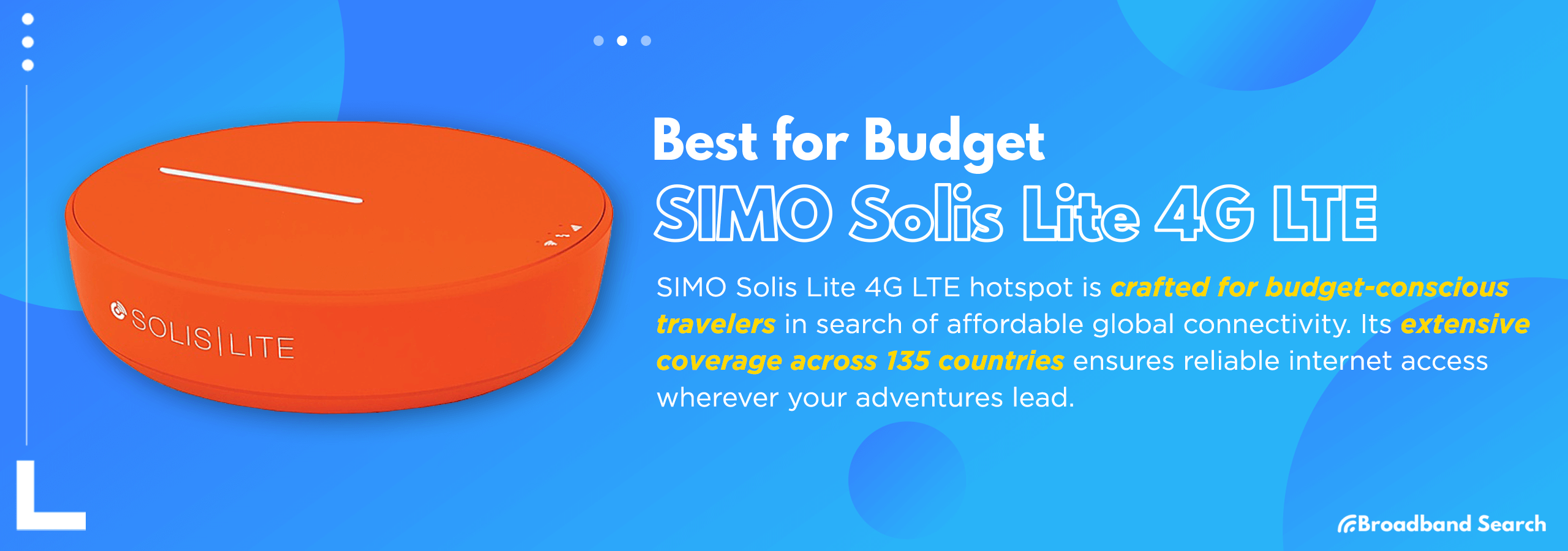 Product details of the mobile hotspot SIMO Solis Lite 4G LTE